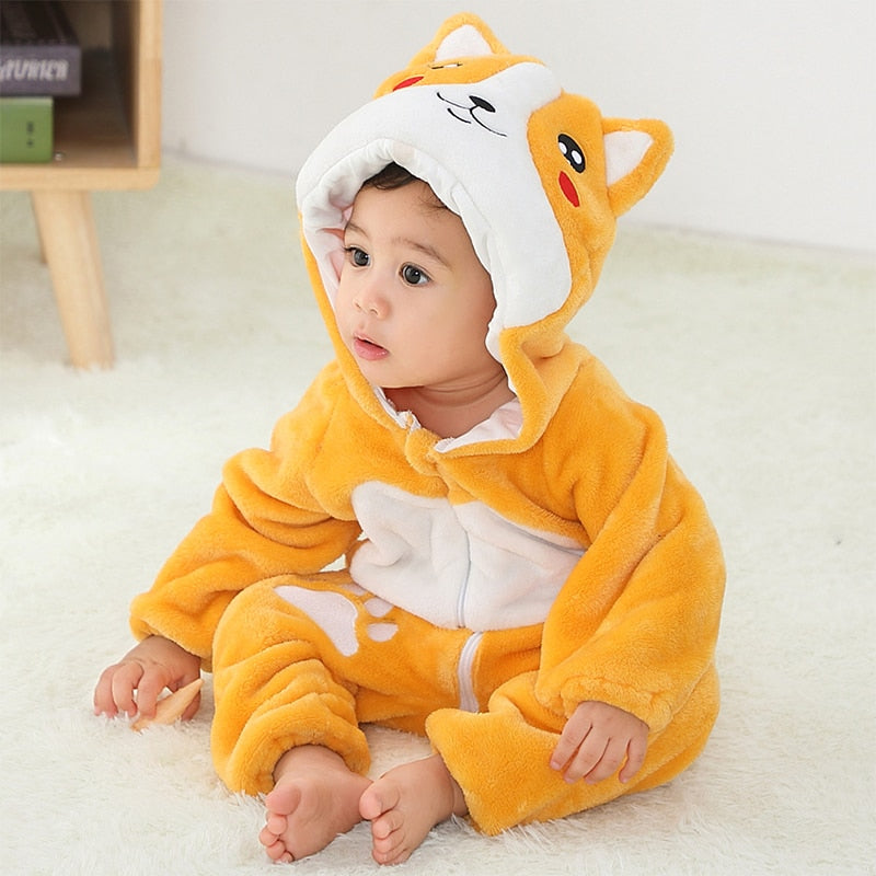 Baby Rompers Winter Kigurumi Lion Costume