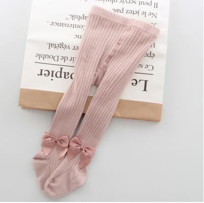 Winter Bowknot Tights Cotton