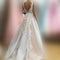 Neck Floor Length Applique Open Back Wedding Dresses