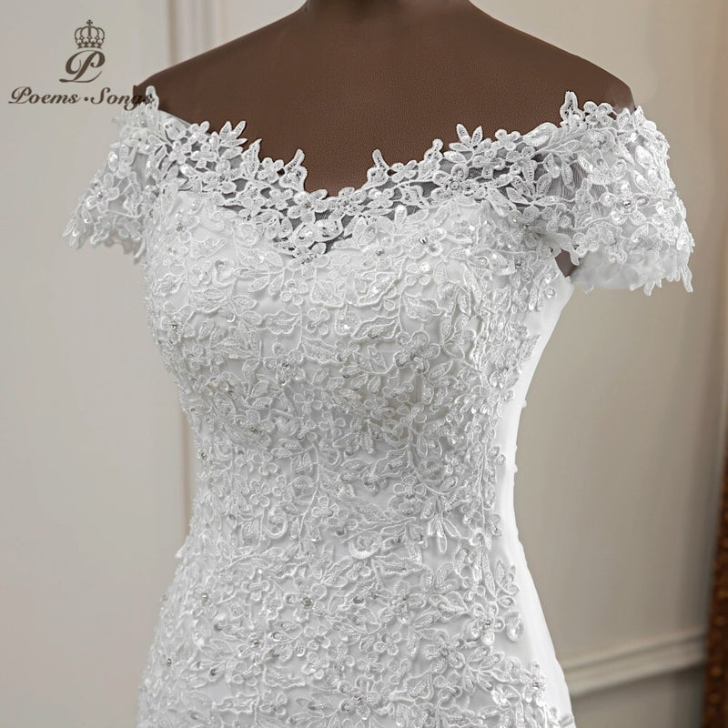 sexy wedding dress 2021 appliques flower robe de mariee elegant bride
