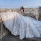 Long Sleeve Pearls Appliques Fashion Wedding Ball Gown