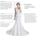 Short Sleeves Detachable Train Mermaid Bridal Dress
