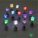 1 Pair Unique Boys Girls LED Light Christmas Gift Halloween Party Square Night Bling Studs Earring Led Party Music Festival Band