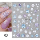 3D Festival Nail Sticker Halloween Nail Art Stickers Christmas Nail Art Supplies 3D Embossed Flower Wave Line Nail Art Decals