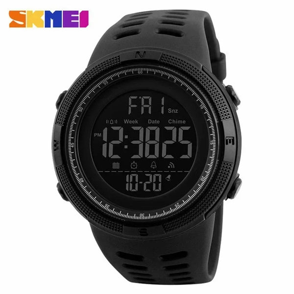 SKMEI 1251 Waterproof Digital Watch for Men Sport Countdown Electronic Wristwatches Mens Military LED Clock 1560 Reloj Hombre