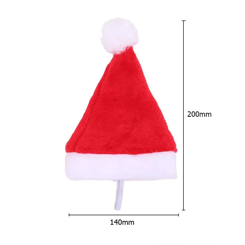 50PCS Christmas Pet Dog Cat Santa Hat Cosplay Hats  Pet Costume Ornaments   Christmas Party Pet Supplies Christmas Decorations