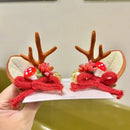 Christmas Antler Hair Clips Pendants Xmas Ornaments Merry Christmas Decor Gift For Girl Elk Hair AccessoriesHappy New Year