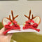 Christmas Antler Hair Clips Pendants Xmas Ornaments Merry Christmas Decor Gift For Girl Elk Hair AccessoriesHappy New Year