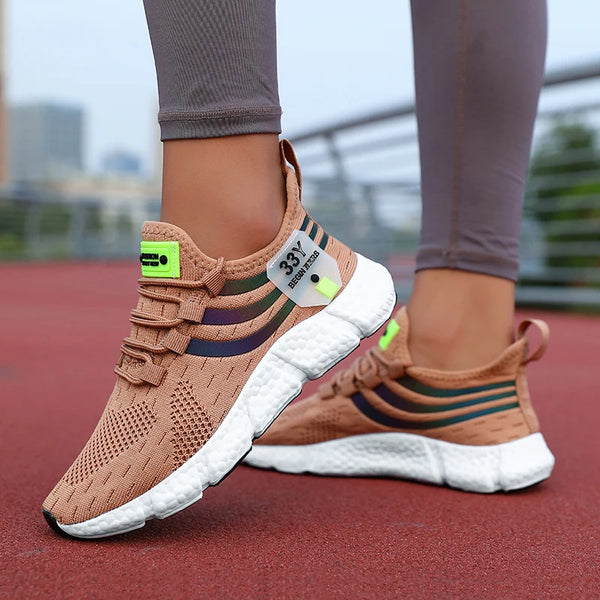 Women Casual Sports Shoes Breathable Lightweight Sneakers Anti-slip Flats Outdoor Running Walking Shoes Female Vulcanized Shoes