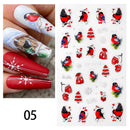 3D Festival Nail Sticker Halloween Nail Art Stickers Christmas Nail Art Supplies 3D Embossed Flower Wave Line Nail Art Decals