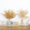 Artificial Plants Plastic Gold Christmas Party Garden Decoration Home Wedding Celebration Flowers Cheap Fake Leaves Arrangement