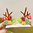 Christmas Antler Hair Clips Pendants Xmas Ornaments Merry Christmas Decor Gift For Girl Elk Hair AccessoriesHappy New Year