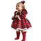 2023 Christmas Toddler Kids Baby Girl Princess Dress Red Plaid Ruffles Lace Tutu Dress Children Girl Puff Sleeve Xmas Dress 1-6Y