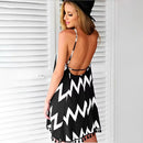 2024 Summer New Women's Loose Dress Ripple Fringe Strap Beach Dress Europe And The United States Sexy Knee-length Clothing