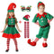 Christmas Kids Clothes Baby Cosplay Green Elf Santa Costume Toddler Xmas Suit Jumpsuit Outfit For Boys Girls Carnival Party