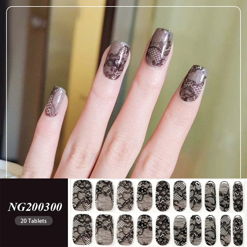 3D Festival Nail Sticker Halloween Nail Art Stickers Christmas Nail Art Supplies 3D Embossed Flower Wave Line Nail Art Decals