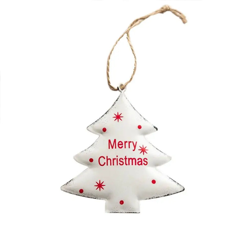 Retro Christmas Decoration Xmas Tree Five-pointed Star Gift Pack Shape Hanging Pendant Home Party Holiday Ornament Crafts