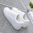 Fashion Women's Vulcanize Shoes 2024 New in Casual Classic Solid Color PU Leather Shoes Woman Casual White Shoes Sneakers