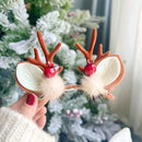 Christmas Antler Hair Clips Pendants Xmas Ornaments Merry Christmas Decor Gift For Girl Elk Hair AccessoriesHappy New Year