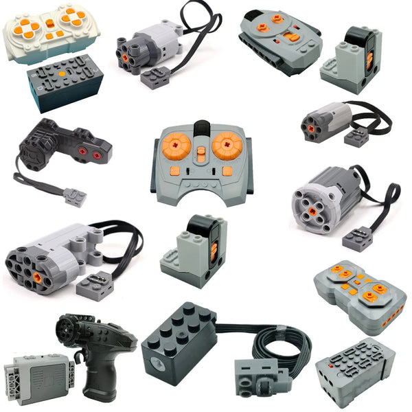 Technical Electronic Building Block MOC Refit Accessories Micro-motor RC Power Functions Parts Creative DIY Car Bricks Kids Toys