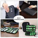 1pc Black Green Storage Bag Electronic Accessory Organizer Portable Usb Data Cable Charger Plug Travel Waterproof Organizer