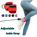 Gym Ankle Straps Double DRing Adjustable Neoprene Padded Cuffs Ankle Weight Leg Training Brace Support Sport Safety