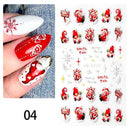 3D Festival Nail Sticker Halloween Nail Art Stickers Christmas Nail Art Supplies 3D Embossed Flower Wave Line Nail Art Decals