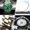 OLEVS Top Original Men Quartz Watch Green Waterproof Watch for Men Stainless Steel Quartz Men Luxury Watch Luminous Wristwatch