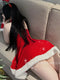 New Fashion Lace Up Christmas Red Dress Elegant Sweet Slim Girls Fashion Women Bandage Dresses Backless 2023 New LHH2