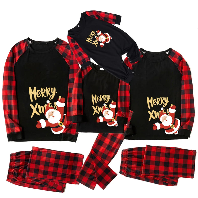 Merry Xmas Print Family Pajamas Adults Kids Matching Clothing Set Soft Loose Sleepwear Baby Boys Girls Costume Christmas Clothes